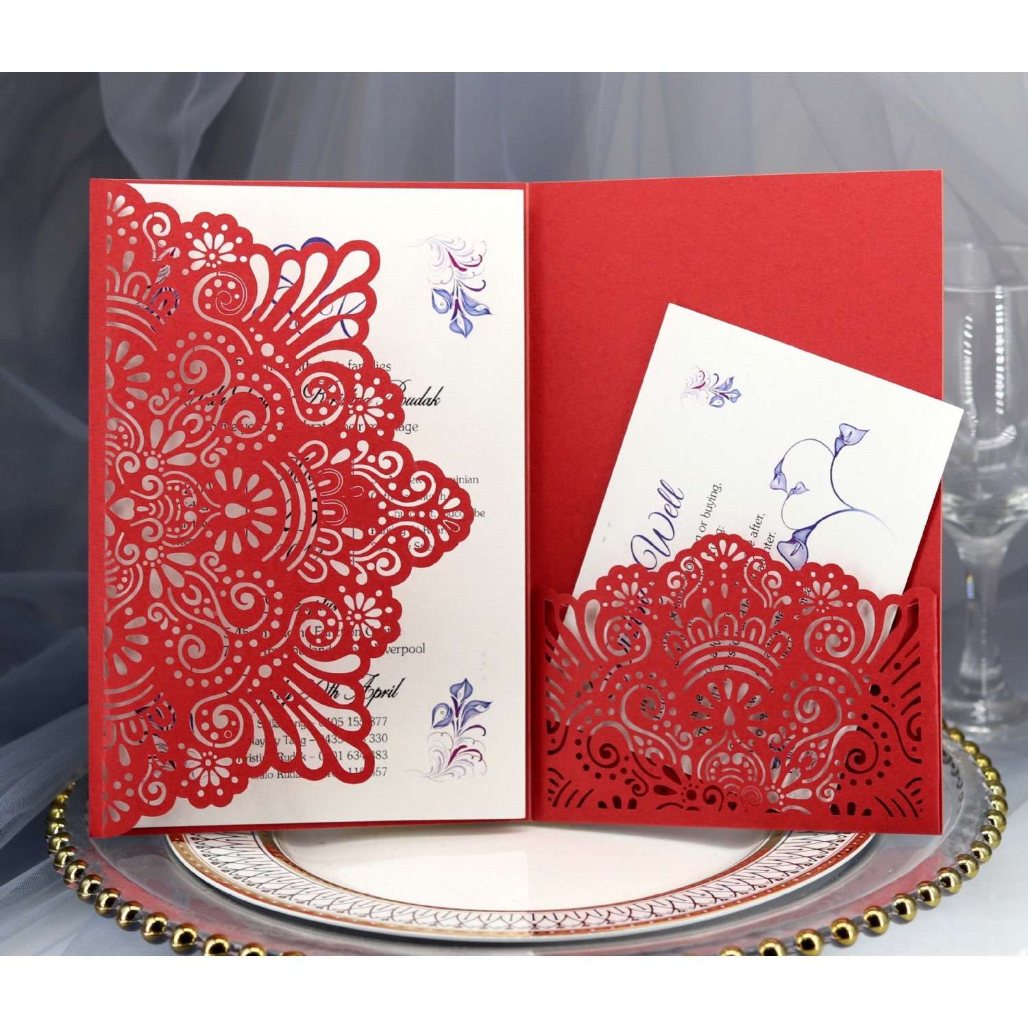 Silvery Invitation Card Laser Invitation Card Wedding Card